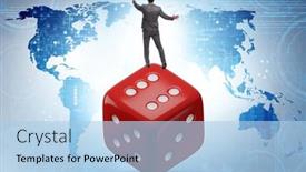  Presentation with uncertainty - PPT layouts consisting of businessman-in-uncertainty-concept background and a light blue colored foreground