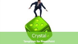  Presentation with uncertainty - PPT theme consisting of businessman-in-uncertainty-concept background and a seafoam green colored foreground