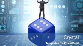  Presentation with uncertainty - Slides featuring businessman-in-uncertainty-concept background and a ocean colored foreground