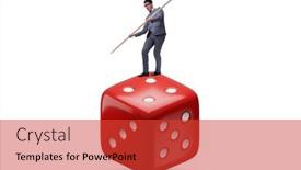  Presentation with uncertainty - Theme consisting of businessman-in-uncertainty-concept background and a red colored foreground