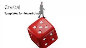  Presentation with uncertainty - Theme featuring businessman-in-uncertainty-concept background and a white colored foreground