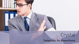  Presentation with bribe - PPT theme consisting of unethical business concept with bribe background and a light blue colored foreground