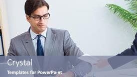  Presentation with bribe - Slide set with businessman in unethical business concept with bribe background and a gray colored foreground