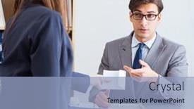  Presentation with bribe - PPT theme having businessman in unethical business concept with bribe background and a light blue colored foreground