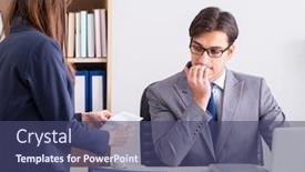  Presentation with bribe - Presentation theme with businessman-in-unethical-business-concept background and a ocean colored foreground