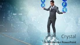  Presentation with balance - Slide set consisting of businessman-in-work-home-balance background and a light blue colored foreground