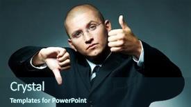  Presentation with bad - Audience pleasing slide deck consisting of businessman is good or bad backdrop and a navy blue colored foreground