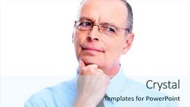  Presentation with white astronomy - PPT theme with businessman isolated on white background background and a sky blue colored foreground