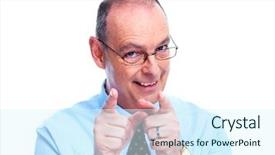  Presentation with octopus on isolated white - Beautiful PPT theme featuring businessman isolated on white background backdrop and a  colored foreground