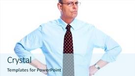  Presentation with executive transportation - Theme with businessman isolated on white background background and a  colored foreground