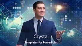  Presentation with juggling - Beautiful presentation theme featuring businessman-juggling-lightbulbs-in-new backdrop and a navy blue colored foreground