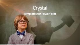  Presentation with calvary religious cross against - Slide deck consisting of businessman jumping while holding briefcase background and a coral colored foreground