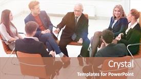  Presentation with meeting patriotic - Beautiful PPT theme featuring businessman leading meeting at boardroom backdrop and a  colored foreground