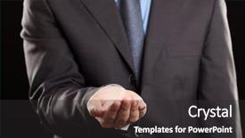  Presentation with empty - Cool new PPT layouts with businessman looking at his empty backdrop and a  colored foreground