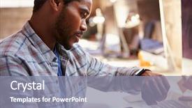  Presentation with smart - PPT layouts having businessman looking at smart watch background and a gray colored foreground