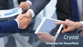  Presentation with tablets wood table tablet white - Theme with businessman looking at tablet screen background and a  colored foreground