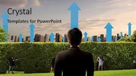  Presentation with maths graph - PPT theme enhanced with businessman looking at the graph background and a light gray colored foreground