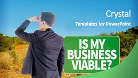  Presentation with landon the mountain road - Audience pleasing PPT theme consisting of businessman looking away against green backdrop and a teal colored foreground