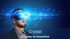  Presentation with identity theft - Audience pleasing presentation consisting of businessman-looking-through-virtual-reality backdrop and a ocean colored foreground