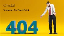  Presentation with human error - Presentation design enhanced with businessman-looks-at-the-writing background and a gray colored foreground