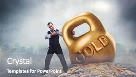  Presentation with money management - Cool new PPT layouts with businessman makes money backdrop and a gray colored foreground