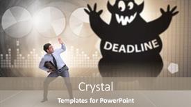  Presentation with important - Slide set featuring businessman-missing-important-deadline background and a gray colored foreground