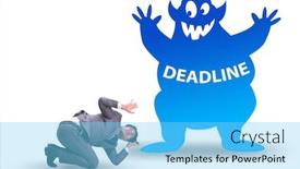  Presentation with important - Theme enhanced with businessman-missing-important-deadline background and a light blue colored foreground