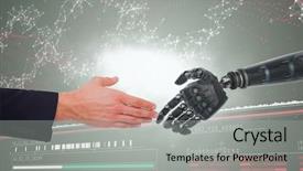  Presentation with gene - Audience pleasing theme consisting of businessman offering handshake against gene backdrop and a light gray colored foreground