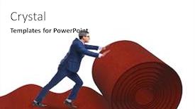  Presentation with red carpet - Audience pleasing slide set consisting of businessman-on-red-carpet-isolated backdrop and a white colored foreground