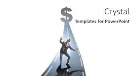  Presentation with road - Slide set with businessman-on-the-road background and a white colored foreground