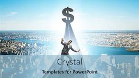  Presentation with road - Presentation theme enhanced with businessman-on-the-road background and a light blue colored foreground