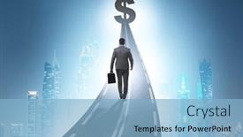  Presentation with road - Presentation with businessman-on-the-road background and a light blue colored foreground