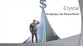  Presentation with road - Slide set featuring businessman-on-the-road background and a white colored foreground