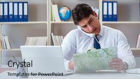  Presentation with agent of change - Amazing theme having businessman operator traveling agent working backdrop and a lemonade colored foreground