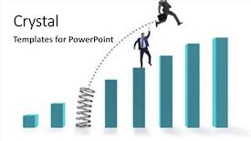  Presentation with economics monopolistic competition - Beautiful presentation theme featuring businessman outperforming his competition jumping backdrop and a white colored foreground
