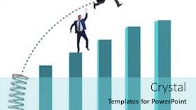 Presentation with economics monopolistic competition - Amazing theme having businessman-outperforming-his-competition-jumping backdrop and a arctic colored foreground