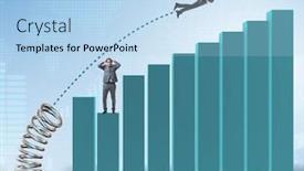  Presentation with competition - PPT layouts featuring businessman-outperforming-his-competition-jumping background and a light blue colored foreground