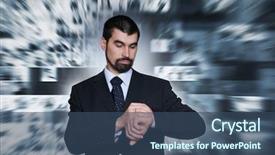  Presentation with business abstract - Cool new PPT theme with word law highlighted backdrop and a soft green colored foreground