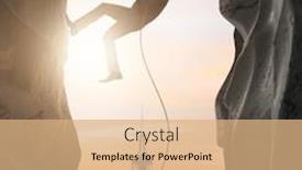  Presentation with challenges - Colorful theme enhanced with businessman-overcoming-challenges-in-business backdrop and a coral colored foreground