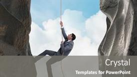  Presentation with overcoming - Audience pleasing PPT layouts consisting of businessman-overcoming-challenges-in-business backdrop and a gray colored foreground