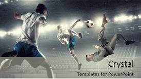  Presentation with media - Slide deck consisting of 3d game - businessman playing ball mixed media background and a light gray colored foreground