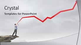  Presentation with pipe - PPT layouts with businessman playing pipe and financial background and a  colored foreground