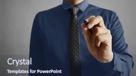  Presentation with whiteboard - Slide set featuring hand drawing in a whiteboard background and a navy blue colored foreground