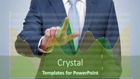  Presentation with future plan - Beautiful slide set featuring businessman-pointing-graph-corporate-future backdrop and a tawny brown colored foreground