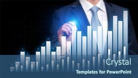  Presentation with future plan - Cool new slide set with businessman-pointing-graph-corporate-future backdrop and a ocean colored foreground