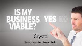  Presentation with finger - Colorful slide deck enhanced with businessman-pointing-with-his-finger backdrop and a light gray colored foreground