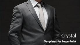  Presentation with gray - Beautiful slides featuring businessman-portrait-dressed-in-gray backdrop and a dark gray colored foreground