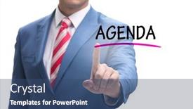  Presentation with agenda - Cool new slide set with businessman-preparing-the-agenda backdrop and a ocean colored foreground