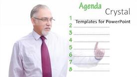  Presentation with agenda - Audience pleasing PPT theme consisting of businessman-preparing-the-agenda backdrop and a white colored foreground