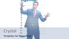  Presentation with agenda - PPT layouts having businessman-preparing-the-agenda background and a light blue colored foreground